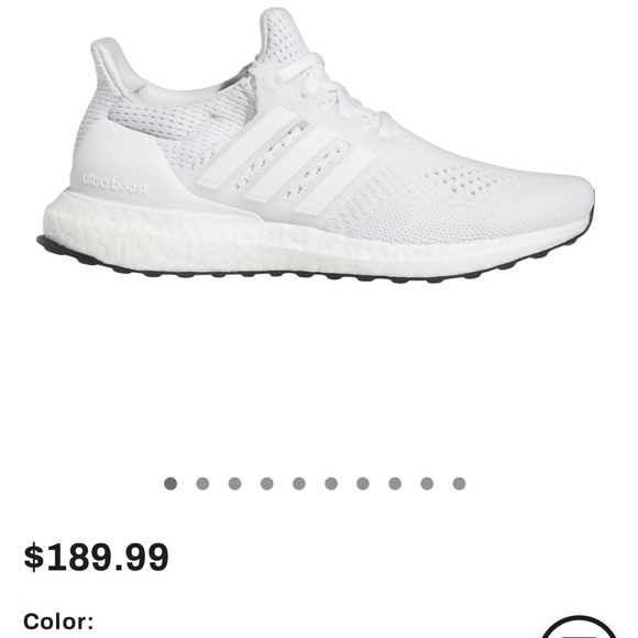 Women’s Adidas Ultraboost 1.0 DNA Shoes Size 9 White - Picture 2 of 7